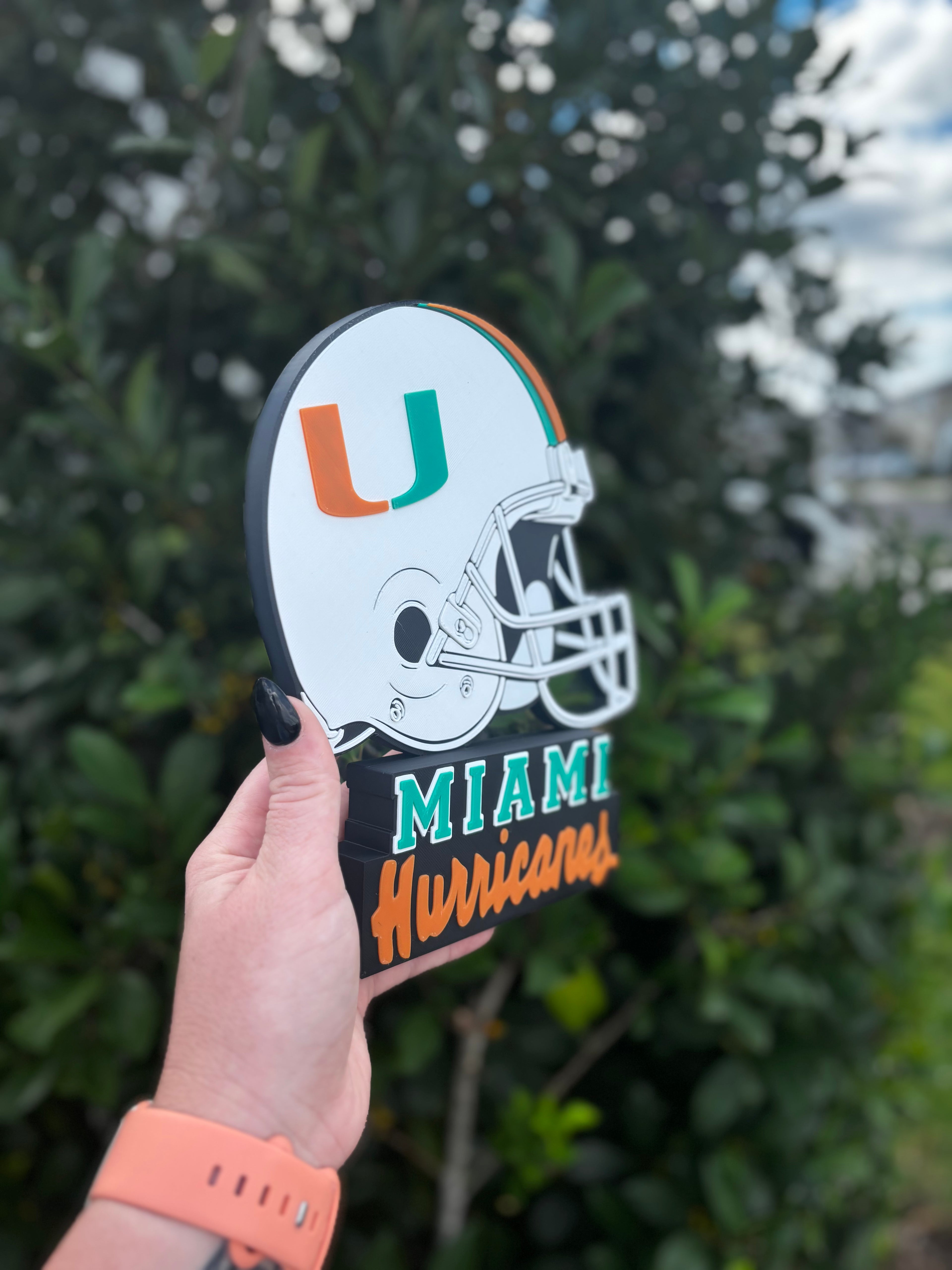 Miami Hurricanes Desk/Table Stand