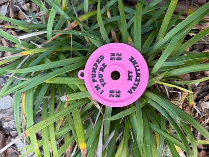 Valentine’s Day Gym Keychain | Weight Plate & Dumbbell Keychain | Fitness Lover Gift | Custom Color Combo | Gym Valentine Gift