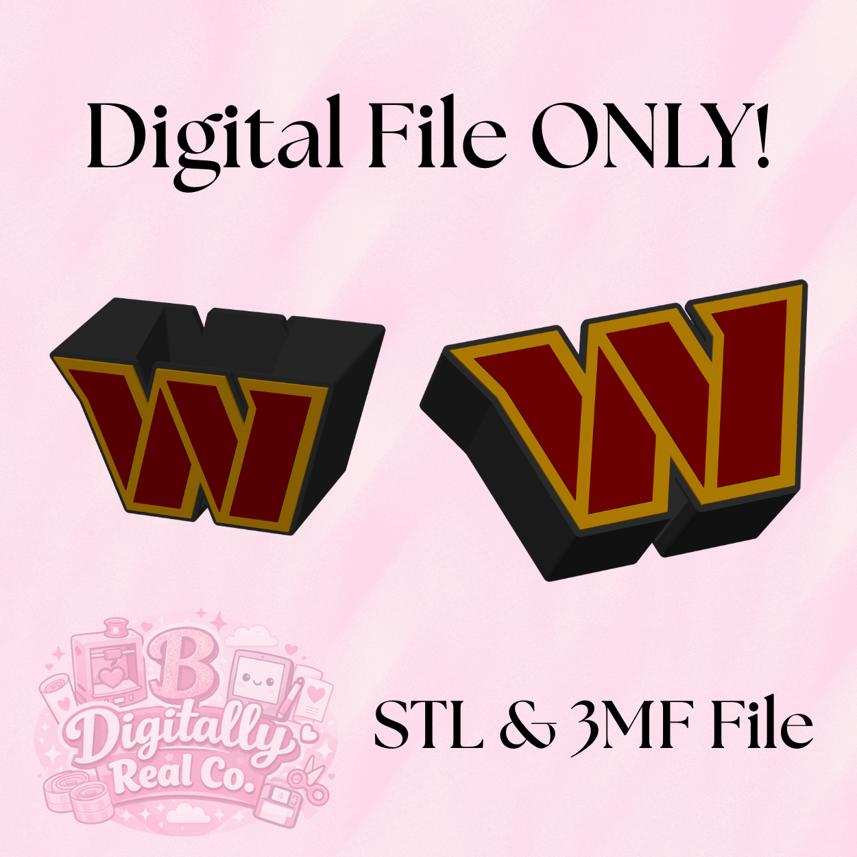 Washington Commanders Soap Holder | STL & 3MF File | 3D Print Digital Download | Bathroom Decor | Football Fan Gift