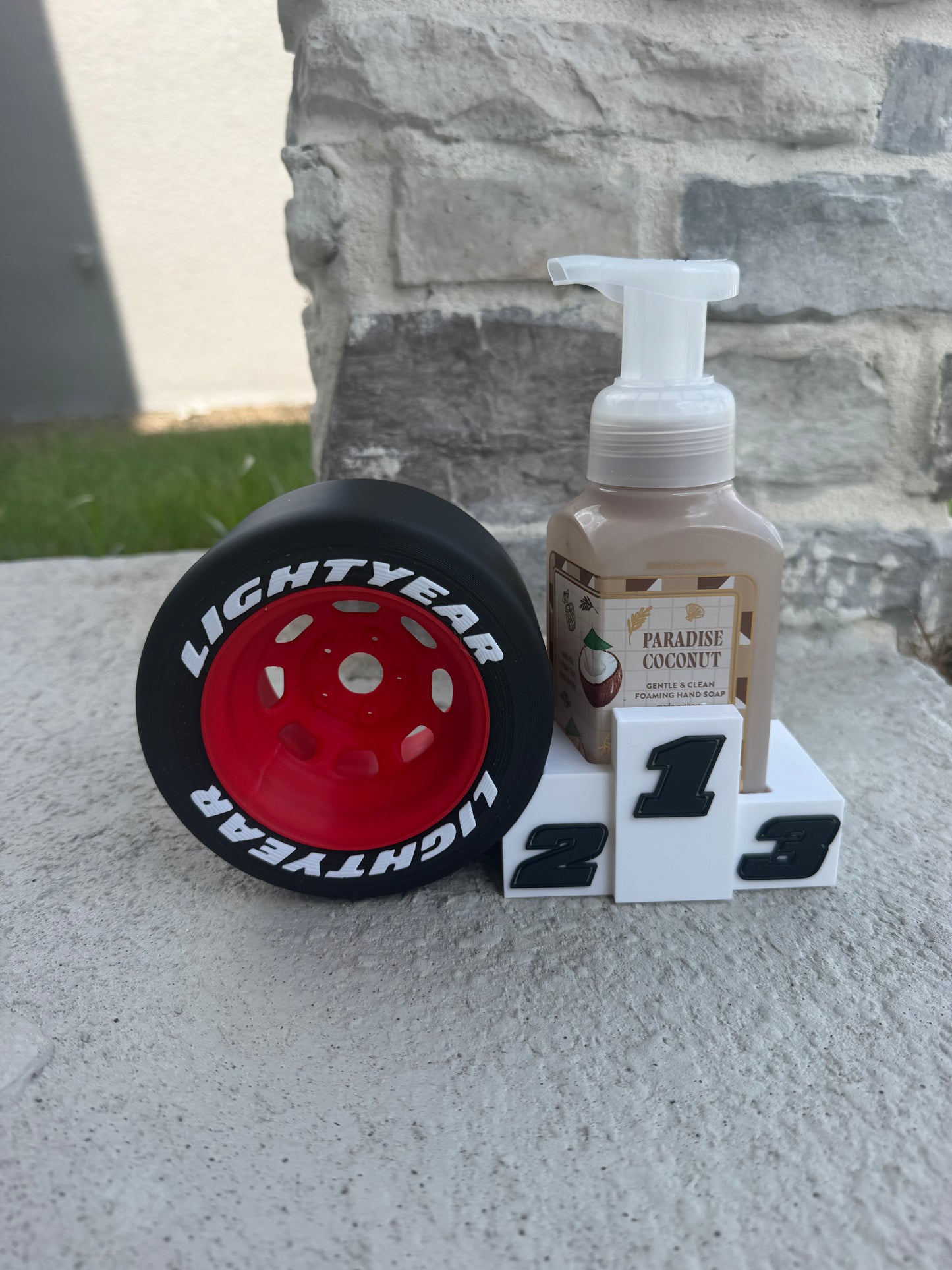 Racing Car Themed Bath & Body Works Soap Holder | Race Car Soap Sleeve | Foaming Hand Soap Holder | Tire Bathroom Decor | Racing Gift