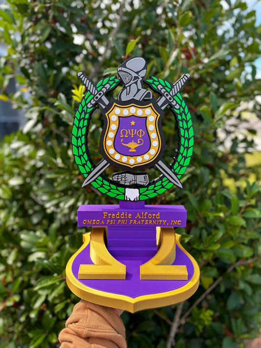 Omega Psi Phi Fraternity Stand - Customized