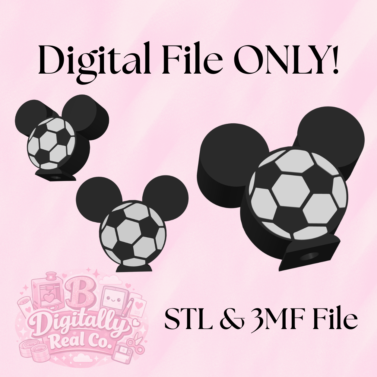 Soccer Mouse Inspired Soap Holder | 3D Print Digital File | STL & 3MF Included | Sports Bathroom Decor | Bath & Body Works Holder