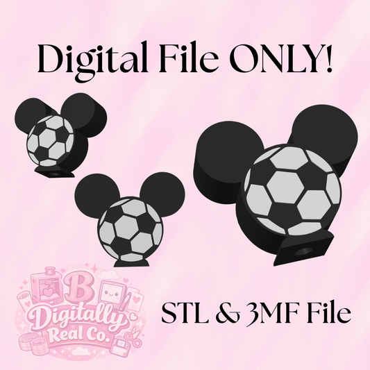 Soccer Mouse Inspired Soap Holder | 3D Print Digital File | STL & 3MF Included | Sports Bathroom Decor | Bath & Body Works Holder