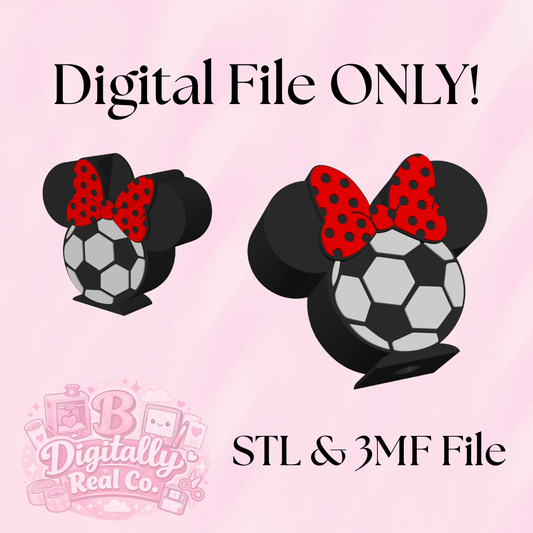 Soccer Girl Mouse Inspired Soap Holder | 3D Print Digital File | STL & 3MF Included | Sports Bathroom Decor | Bath & Body Works Holder