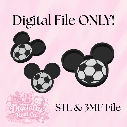 Soccer Mouse Inspired Trinket Tray | 3D Print Digital File | STL & 3MF Included | Sports Catchall Dish | Game Day Decor