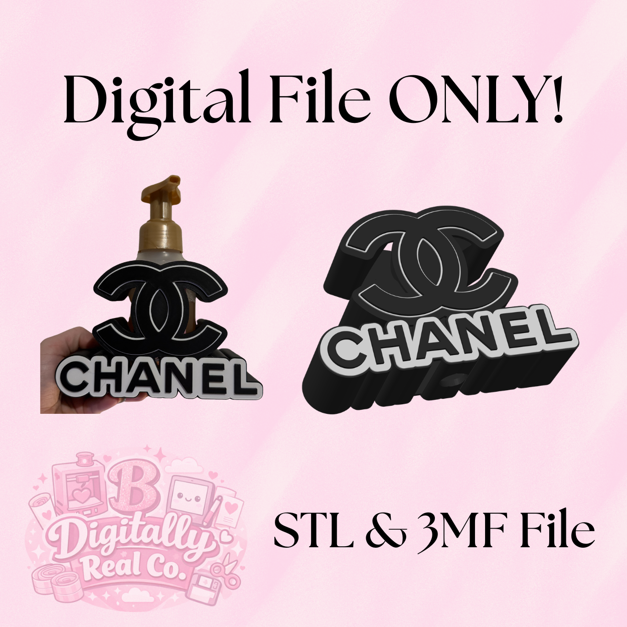 Designer Soap Holder CHANEL | Luxury Bathroom Decor 3D Print File (STL & 3MF)