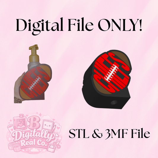 Chiefs Soap Holder 3D Print File | Football Bathroom Decor (STL & 3MF File)