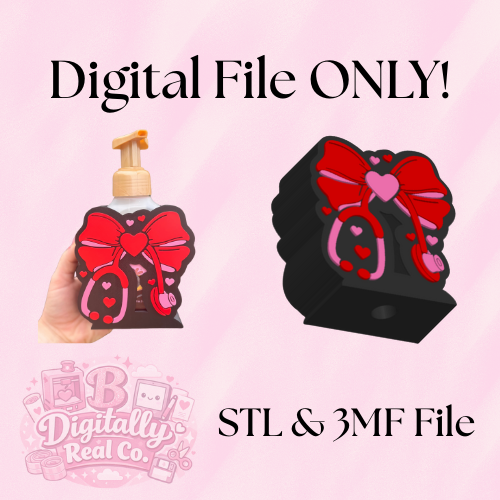 Heart Bow Soap Holder STL | Valentine's Day Nurse Gift (Digital File)