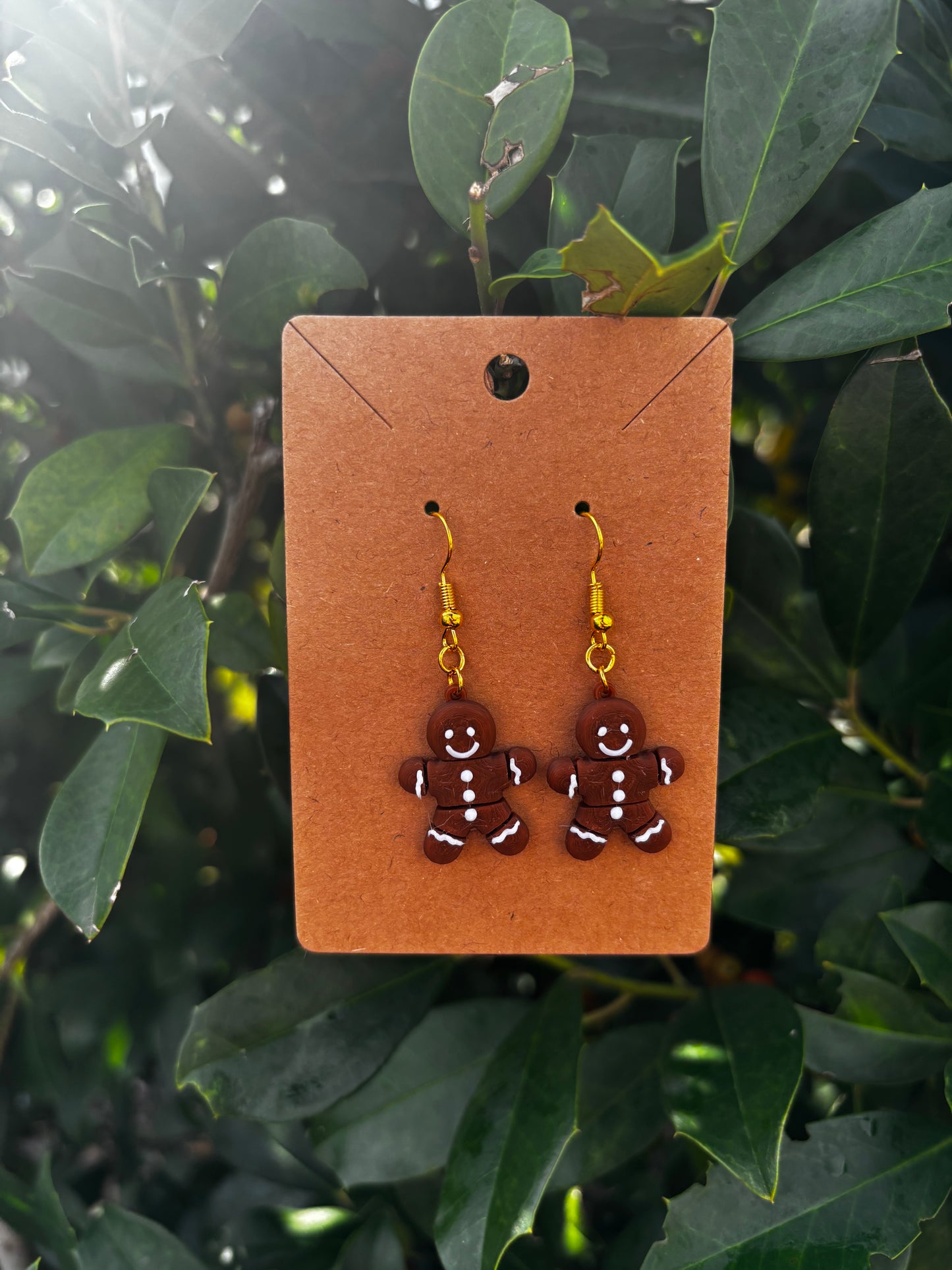 Gingerbread Articulated Earrings