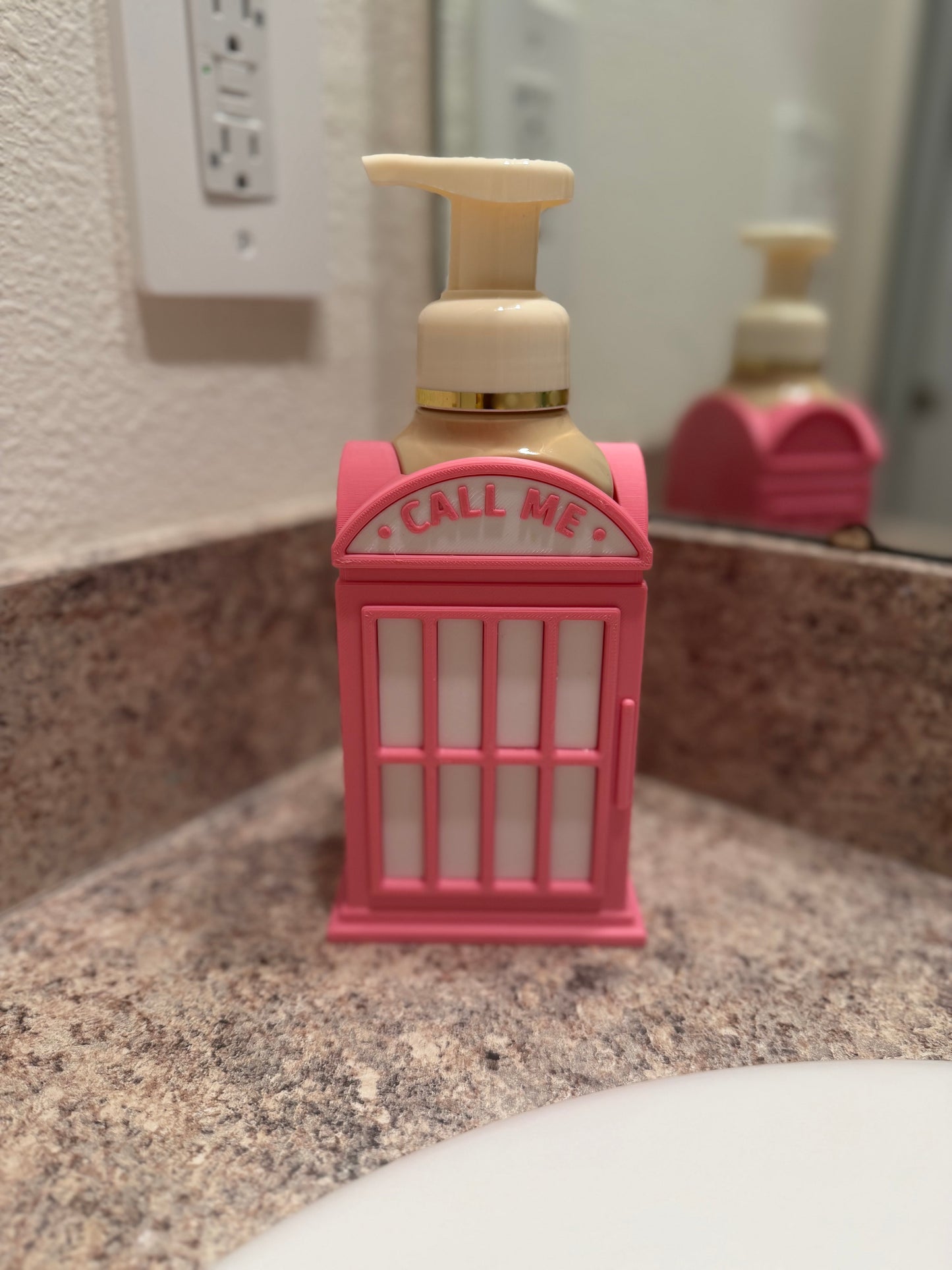 Pink Phone Booth Bath & Body Works Soap Holder