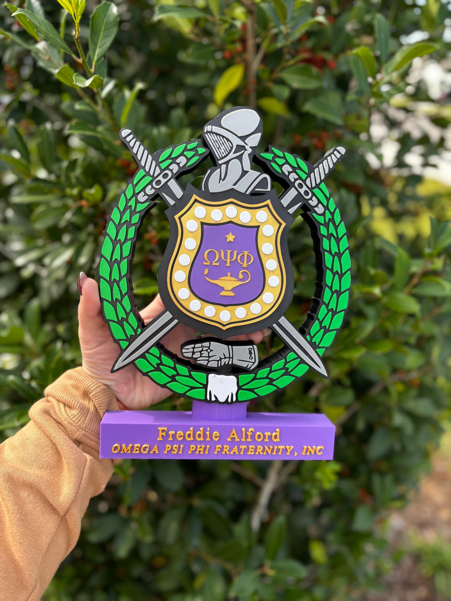 Omega Psi Phi Fraternity Stand - Customized