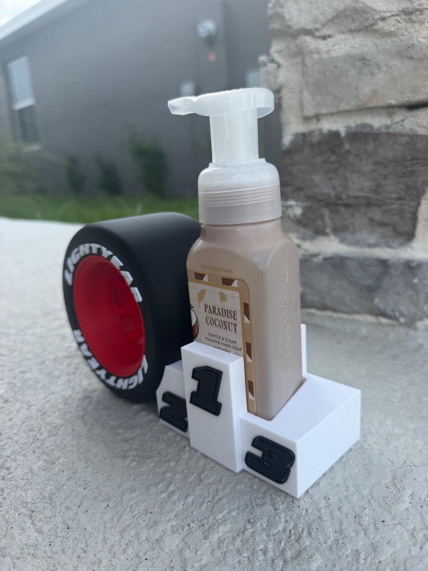 Racing Car Themed Bath & Body Works Soap Holder | Race Car Soap Sleeve | Foaming Hand Soap Holder | Tire Bathroom Decor | Racing Gift