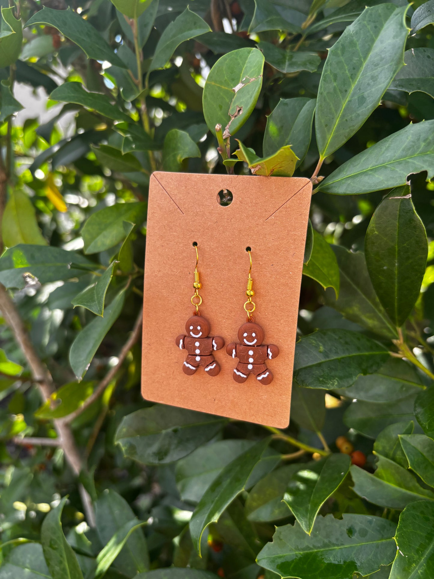 Gingerbread Articulated Earrings