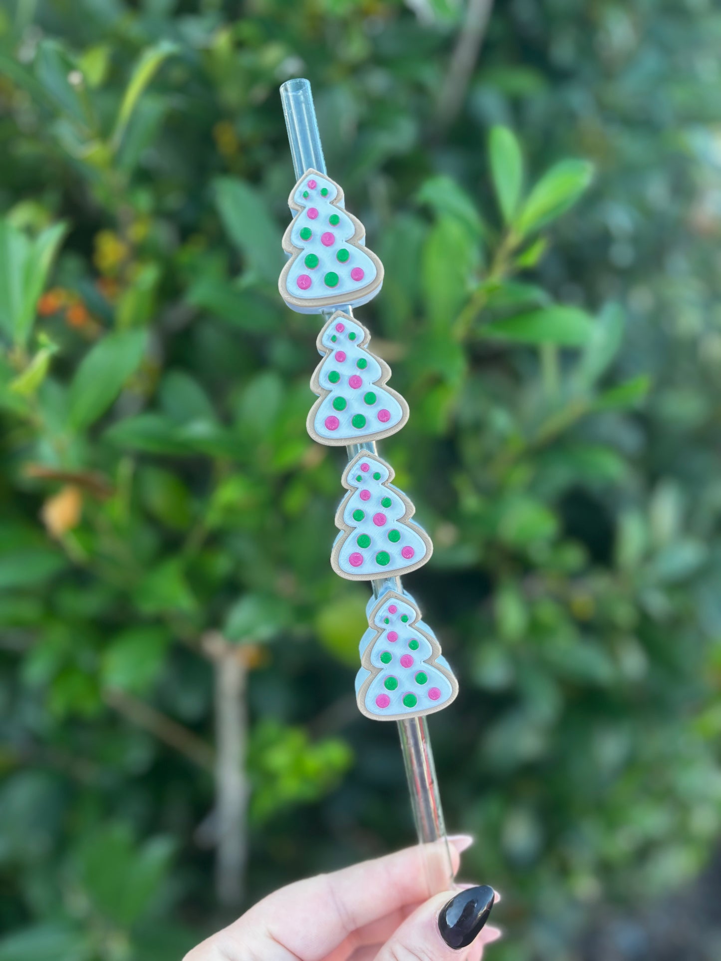 Christmas Cookie Stanley Straw Topper