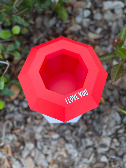 Oversized Ring Pop Decor – Valentine’s Day 3D Printed Gift – “I Love You” Engagement Ring Prop – Cute Valentine Display – Gift for Her or Him