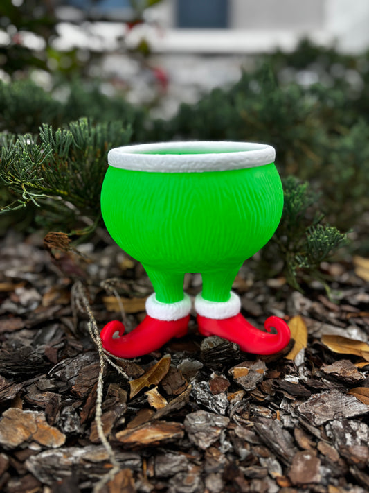 Grinch Candy Bowl | 3D Printed Christmas Candy Dish | Holiday Table Decor | Grinchmas Party Bowl | Elf Feet Candy Holder | Christmas Gift Idea