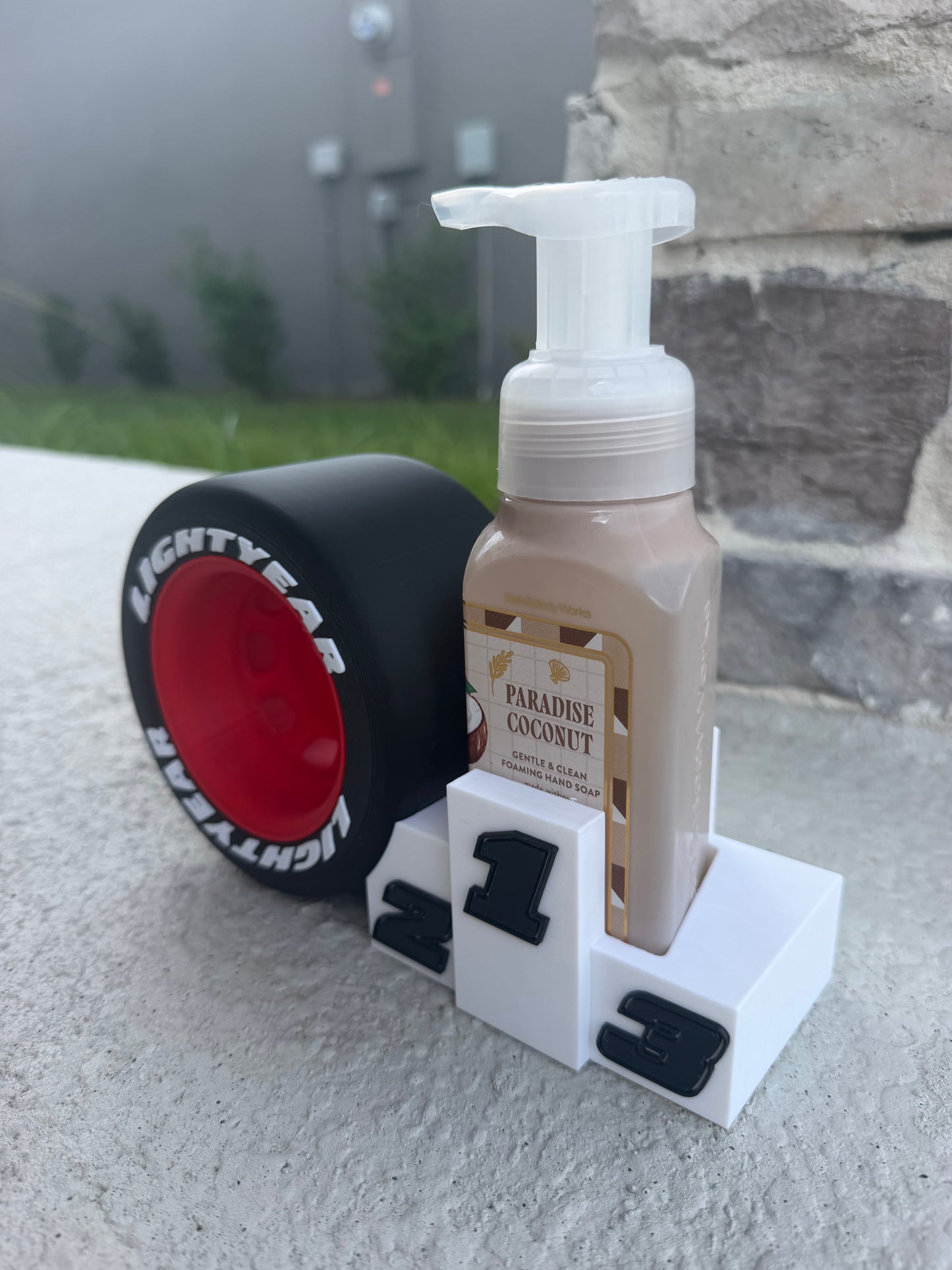 Racing Car Themed Bath & Body Works Soap Holder | Race Car Soap Sleeve | Foaming Hand Soap Holder | Tire Bathroom Decor | Racing Gift