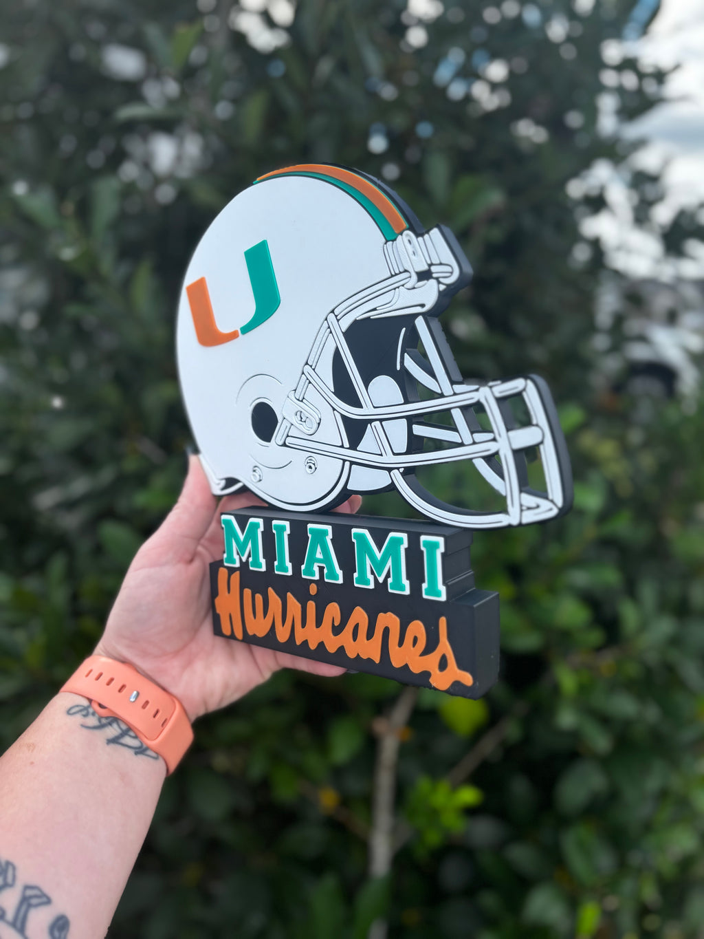 Miami Hurricanes Desk/Table Stand