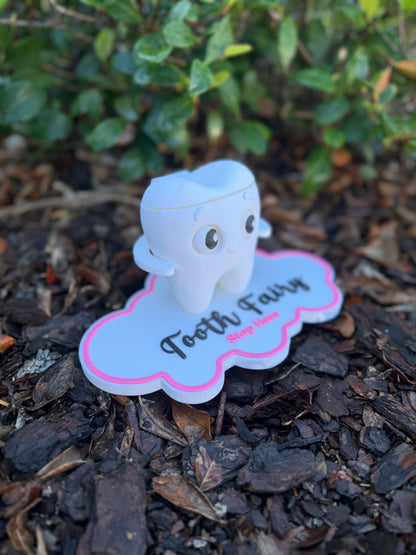 Tooth Fairy Stand with Removable Tooth & Money Holder | Kids Tooth Fairy Gift | Pink or Blue Tooth Fairy Decor