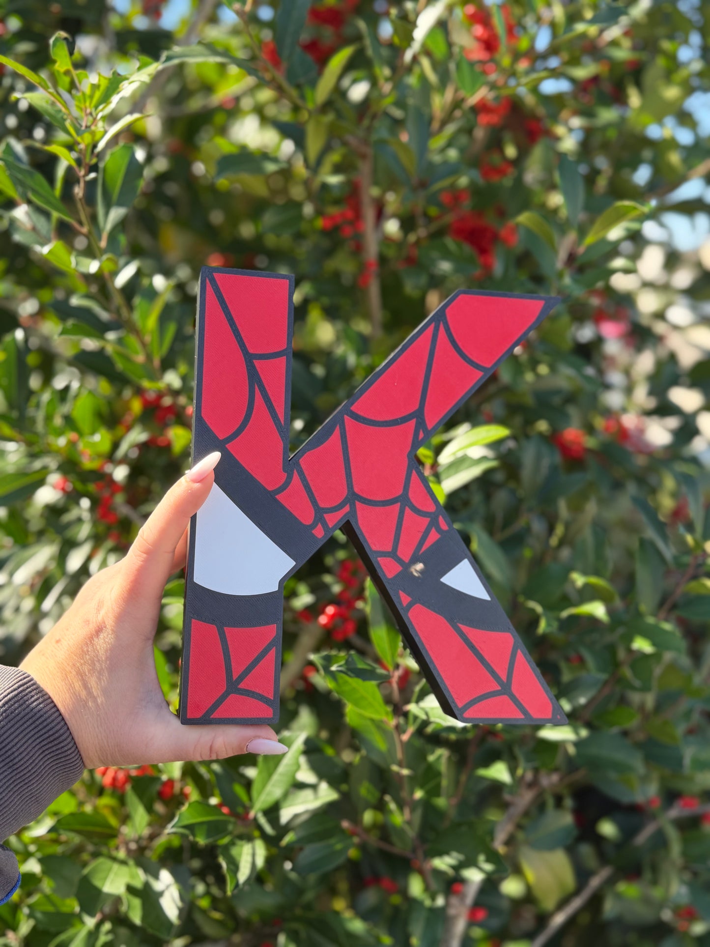 Spider-Man Inspired Block Letters | Superhero Name Decor | Kids Room Shelf Letters | Custom Name Sign | 3D Printed Decor