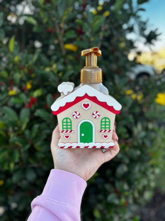 Gingerbread House Foaming Soap Holder | Christmas Bath & Body Works Soap Dispenser Cover