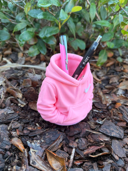 Mini Hoodie Pen Holder – Pink Sportswear Style Desk Organizer | Cute Office Decor | Teacher Gift | Pencil Holder