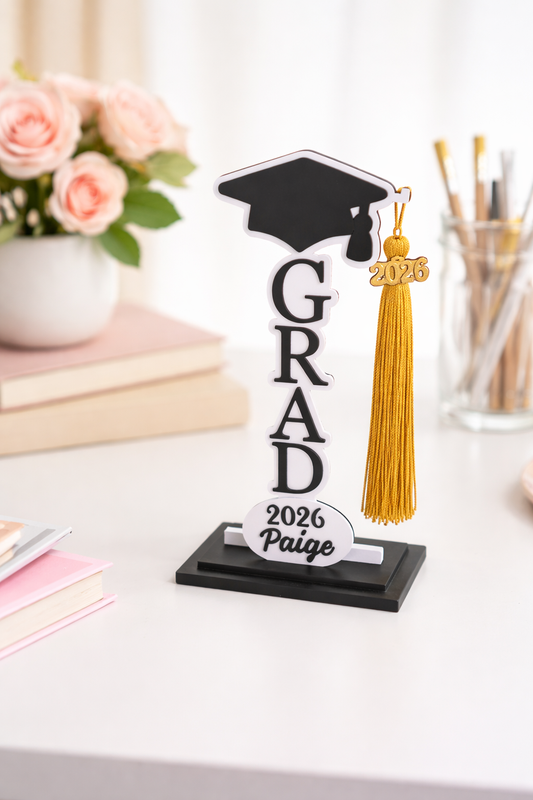 Personalized Graduation Tassel Holder – Class of 2026 | Custom Name Grad Keepsake | Senior Gift | Graduation Decor