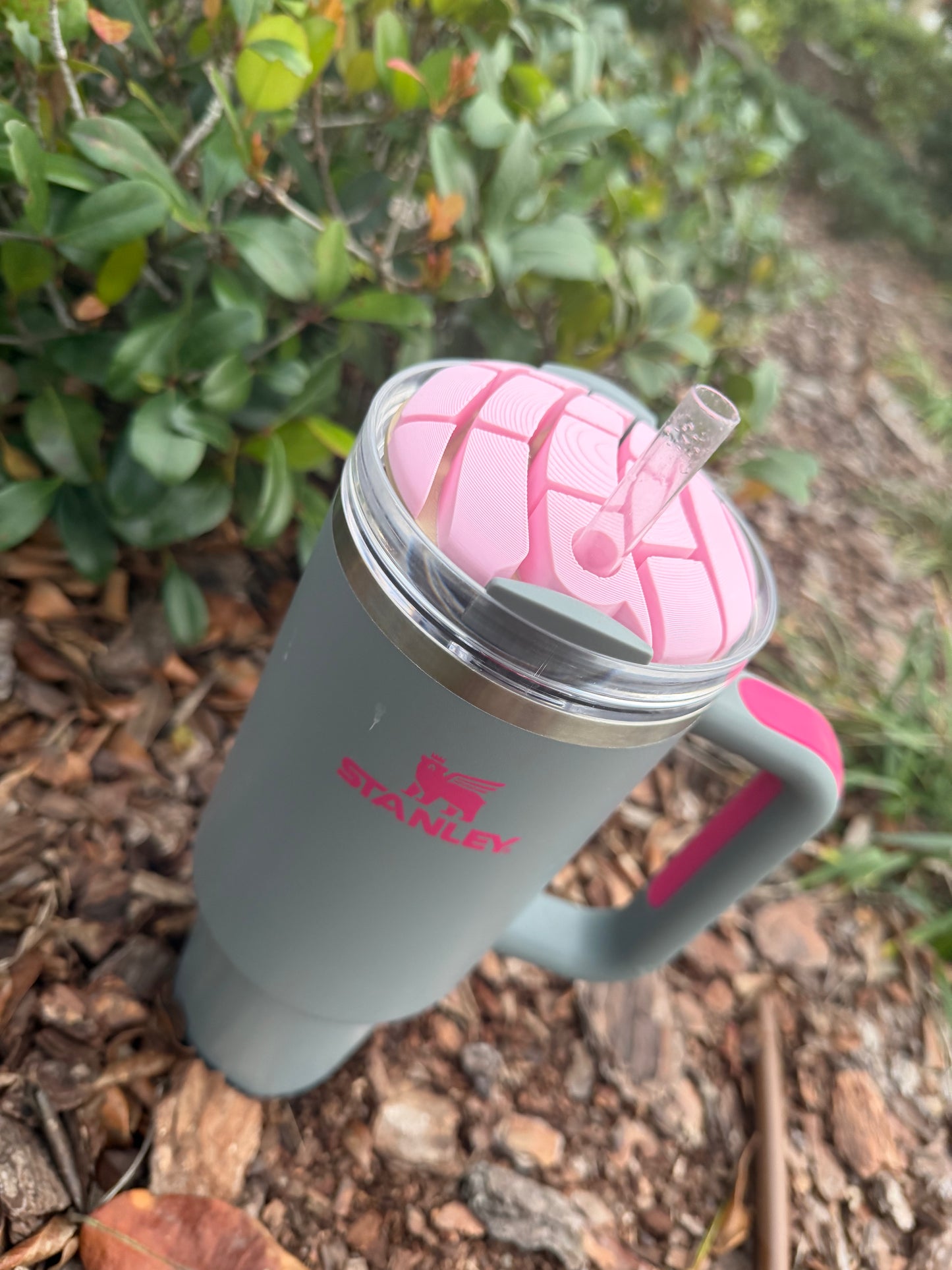 Concha Stanley Straw Topper | 30oz & 40oz Stanley Cup Accessory | Pink Concha Straw Cover | Mexican Bread Tumbler Topper | Cute Stanley Charm