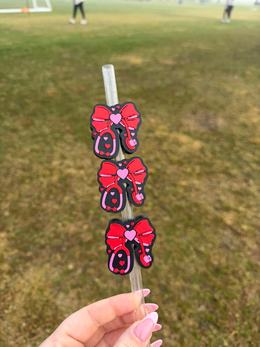 Valentine’s Day Nurse Stanley Straw Topper | Nurse Gift | Stanley Cup Straw Topper | Healthcare Valentine | Cute Nurse Accessory