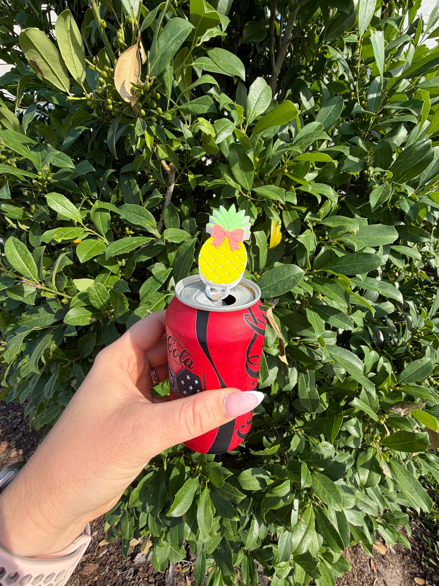 Cute Pineapple Bow Can Opener Keychain – Tropical Bottle Opener – Summer Gift – Handmade 3D Printed Accessory