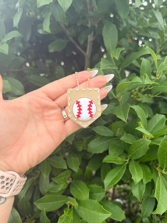 Baseball Home Plate Clicker | Baseball Mom Gift | Fidget Clicker Keychain | Baseball Coach Gift | Tournament Accessory