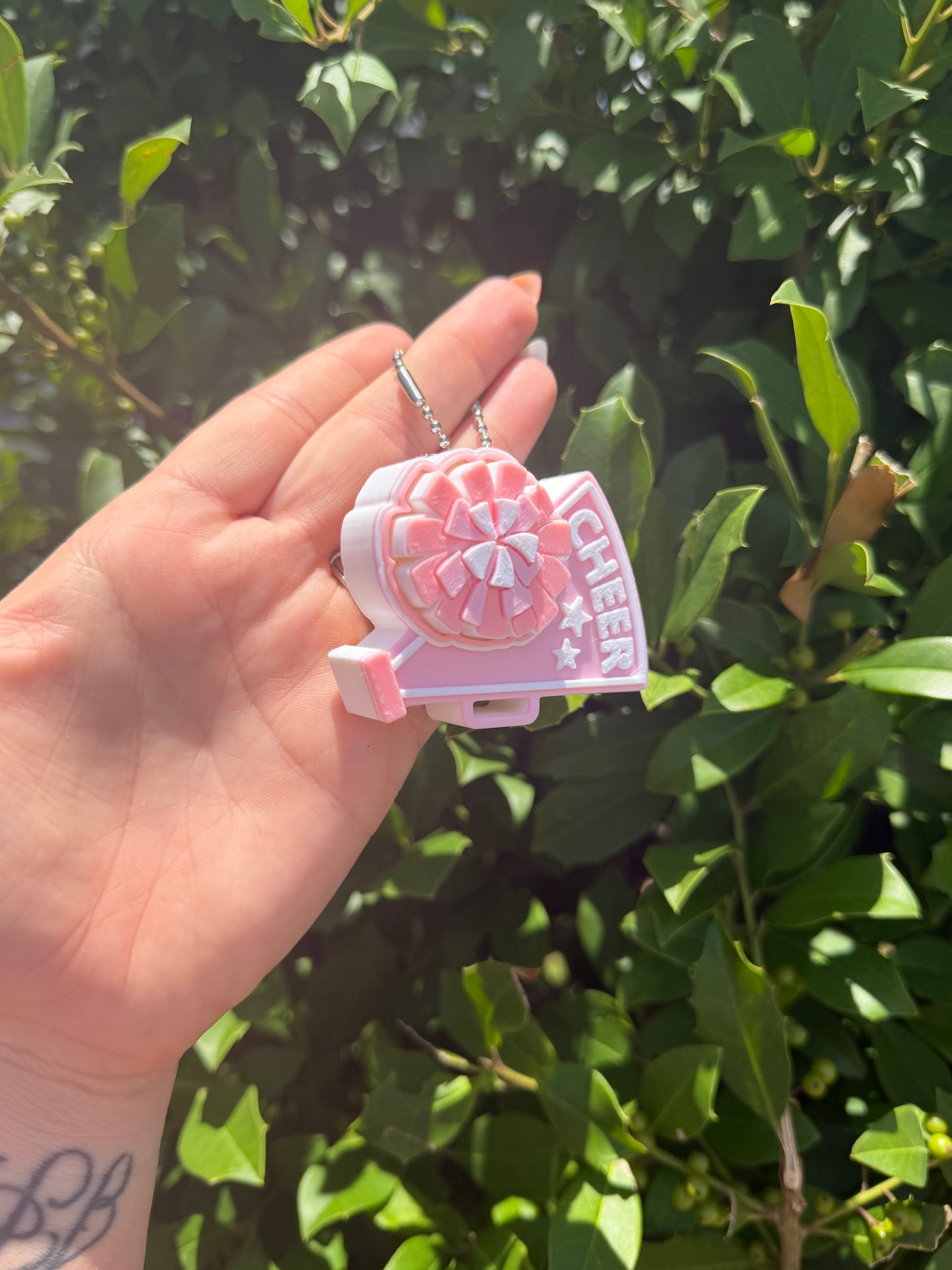 Cheer Clicker Keychain – Cheer Megaphone Clicker | Cheerleader Gift | Team Spirit Clicker | Cheer Bag Accessory | Pink Cheer Clicker
