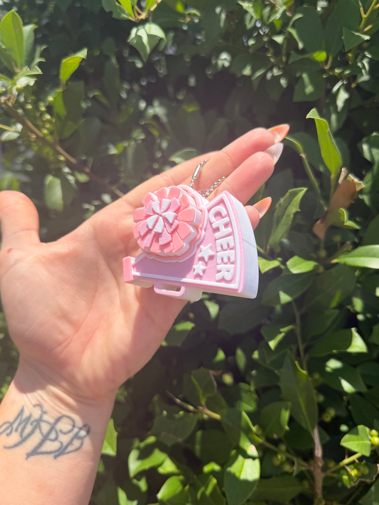 Cheer Clicker Keychain – Cheer Megaphone Clicker | Cheerleader Gift | Team Spirit Clicker | Cheer Bag Accessory | Pink Cheer Clicker