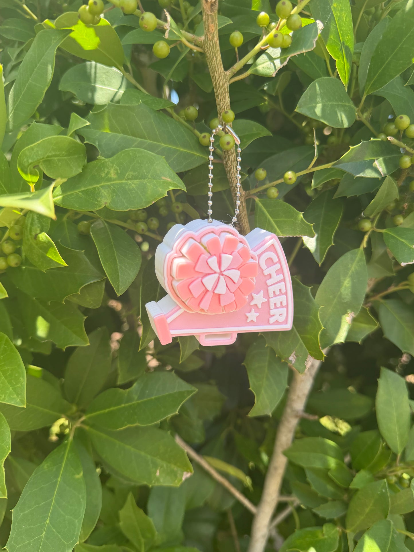 Cheer Clicker Keychain – Cheer Megaphone Clicker | Cheerleader Gift | Team Spirit Clicker | Cheer Bag Accessory | Pink Cheer Clicker