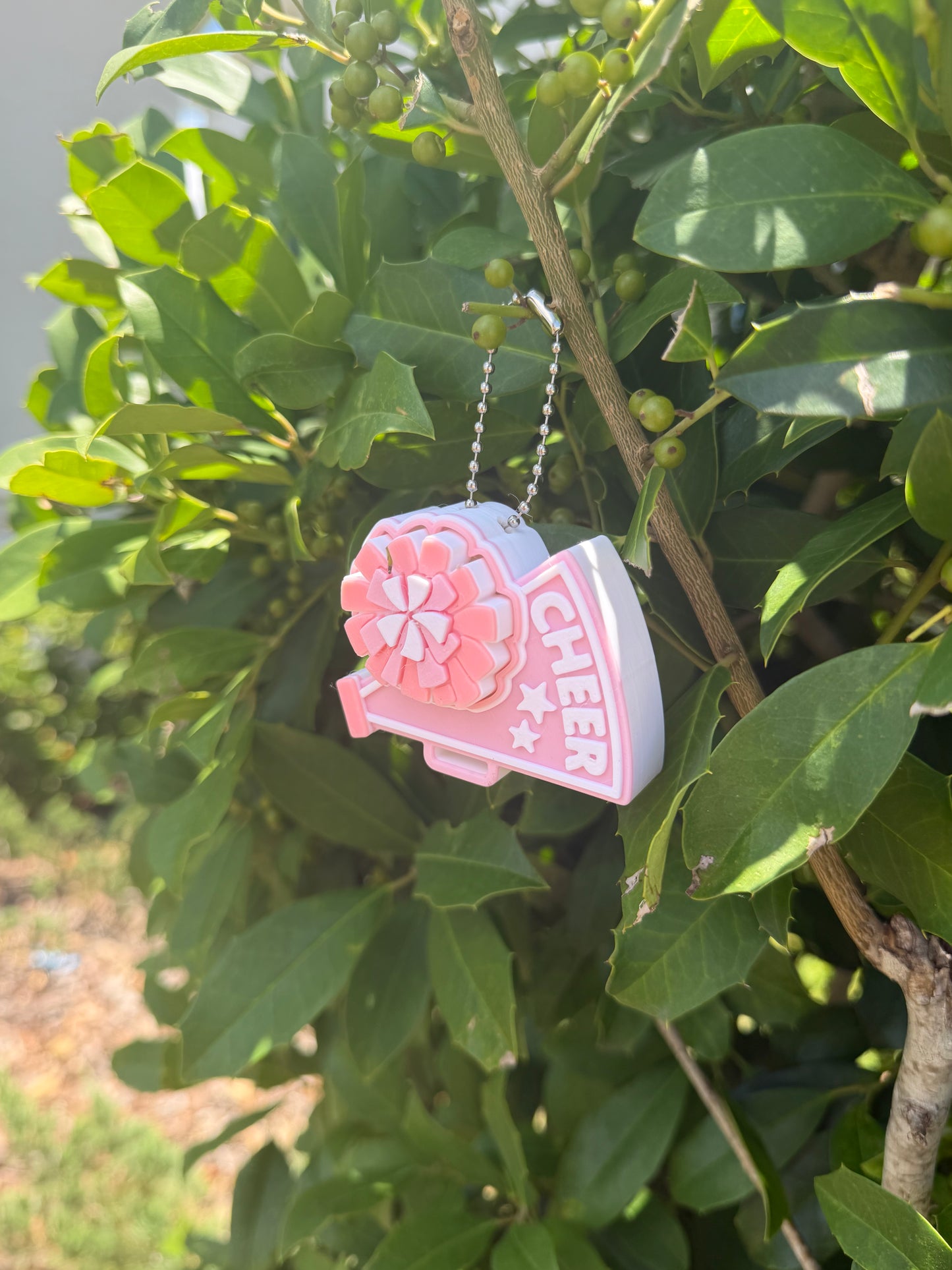 Cheer Clicker Keychain – Cheer Megaphone Clicker | Cheerleader Gift | Team Spirit Clicker | Cheer Bag Accessory | Pink Cheer Clicker