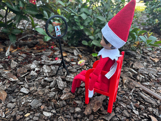 Elf on the Shelf Selfie Stick & Chair Set – Hilarious Elf Prop for Christmas | Mini Elf Furniture | Elf Accessories | Holiday Scene Kit