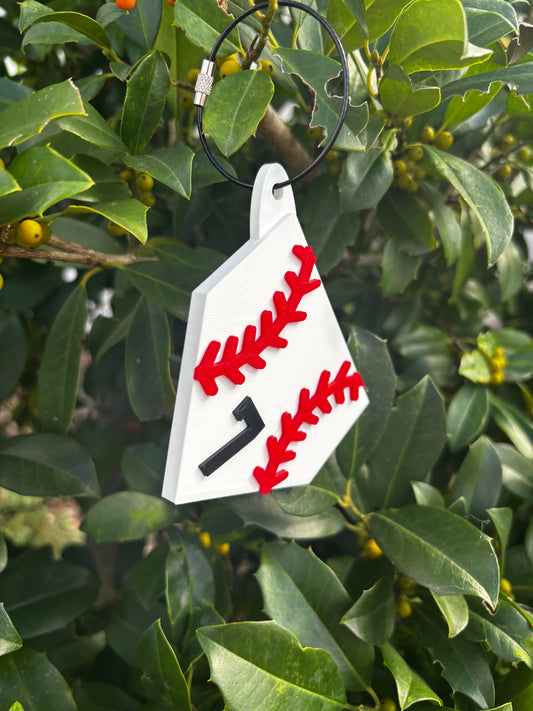 Baseball Plate Bag Tag
