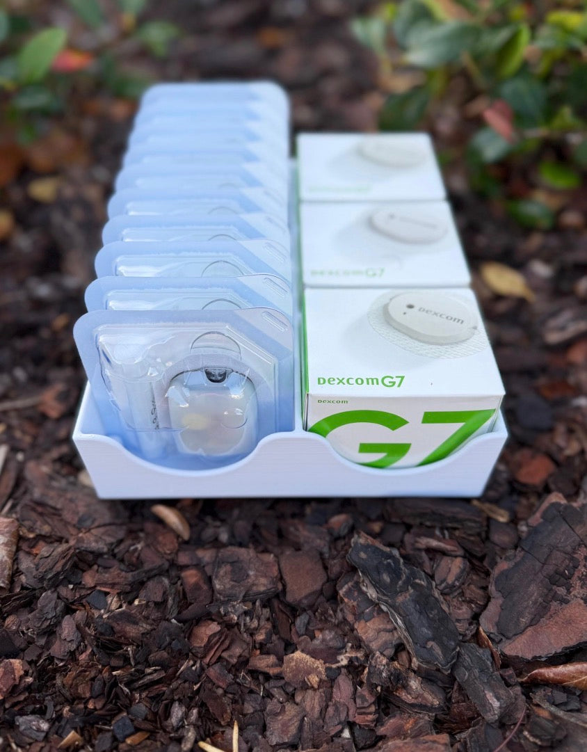 3D Printed Dexcom G7 & Omnipod 5 Organizer | Diabetes Supply Storage