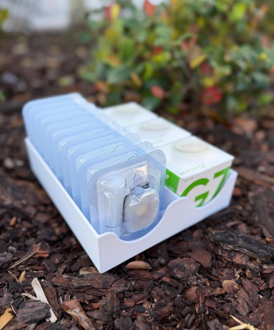 3D Printed Dexcom G7 & Omnipod 5 Organizer | Diabetes Supply Storage