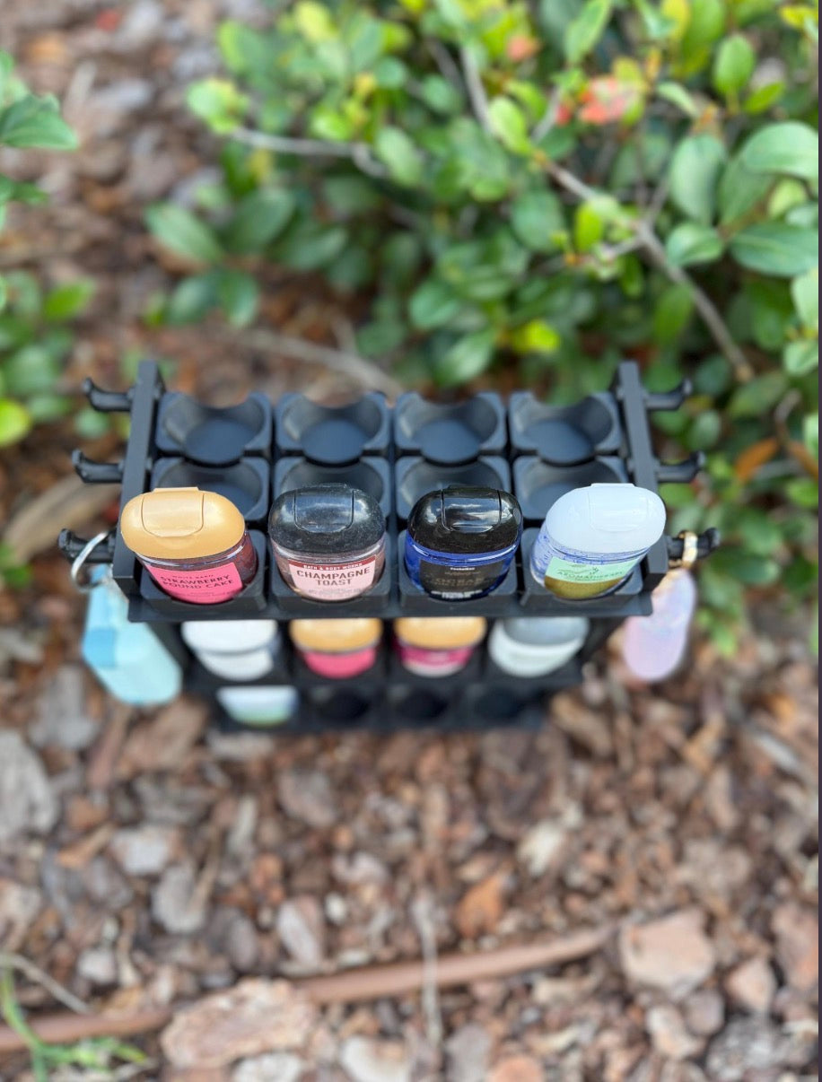 Bath & Body Works PocketBac Sanitizer Holder Organizer with Hooks | Hand Sanitizer Storage Rack | Bathroom, Entryway or Classroom Organizer