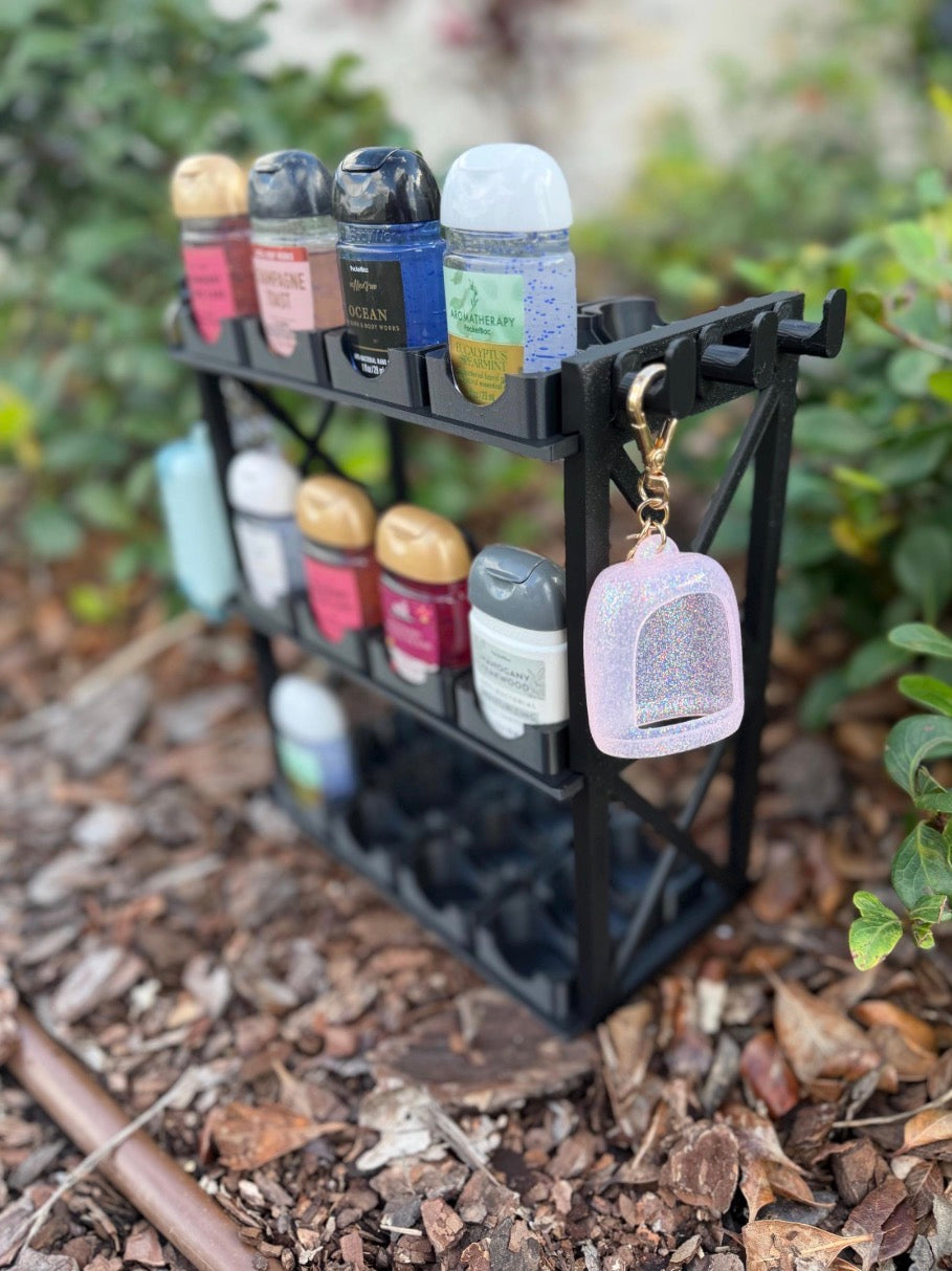 Bath & Body Works PocketBac Sanitizer Holder Organizer with Hooks | Hand Sanitizer Storage Rack | Bathroom, Entryway or Classroom Organizer