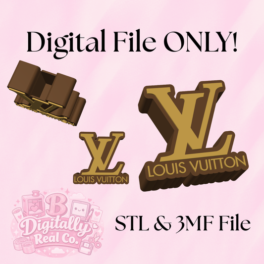 LV Inspired Pen Holder STL | Designer Style Desk Organizer 3D Print File | Luxury Desk Decor STL | Pencil Holder STL | Office Organizer | STL & 3MF File