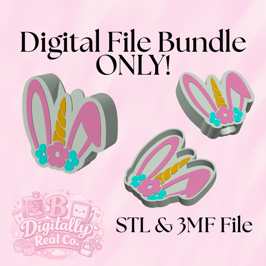 Easter Unicorn 3D Print Bundle | Soap Holder + Straw Topper + Trinket Tray | STL & 3MF Files | Commercial License Included
