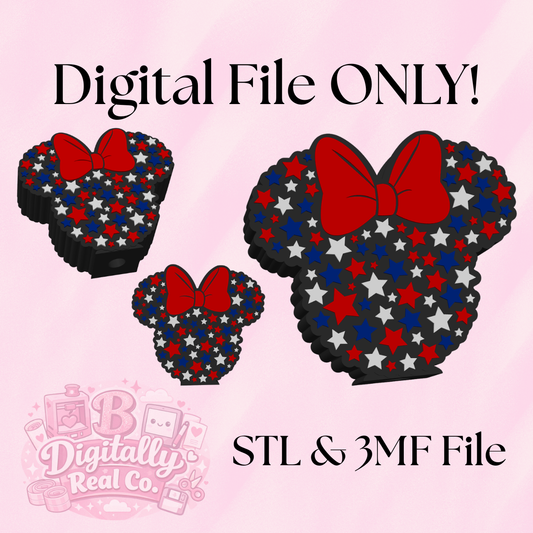 4th of July Minnie Mouse Soap Holder Digital File | STL & 3MF | Bath & Body Works Soap Holder | Patriotic Bathroom Decor | USA Soap Stand | 3D Print File Download