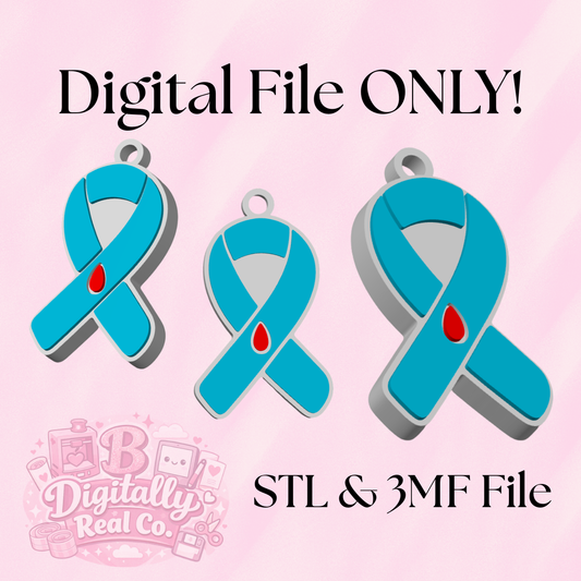 Type 1 Diabetes NFC Tag Digital File | STL & 3MF | Medical Alert NFC Tag | T1D Awareness Keychain | 3D Print File | Instant Download