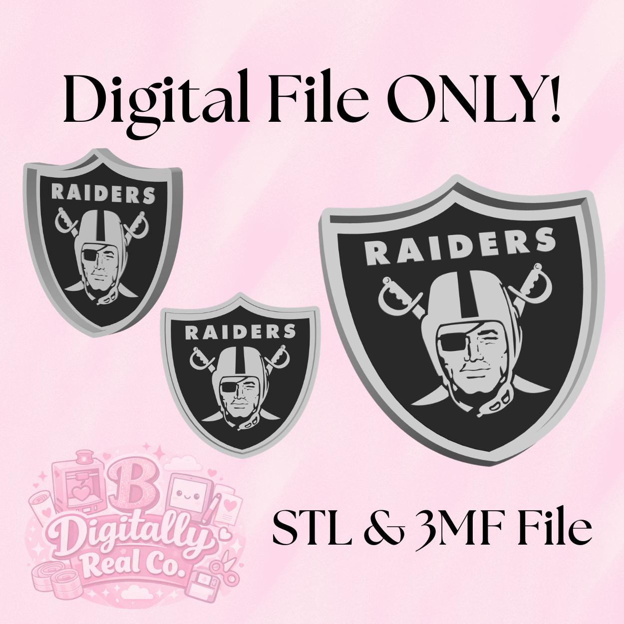 Raiders Trinket Tray STL & 3MF | LV Football Catch All Tray 3D Print File | Raiders Logo Jewelry Dish | Sports Fan Decor | Digital Download