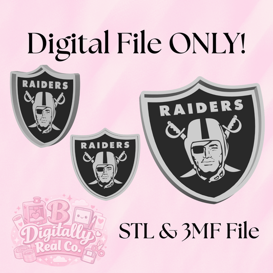 Raiders Trinket Tray STL & 3MF | LV Football Catch All Tray 3D Print File | Raiders Logo Jewelry Dish | Sports Fan Decor | Digital Download
