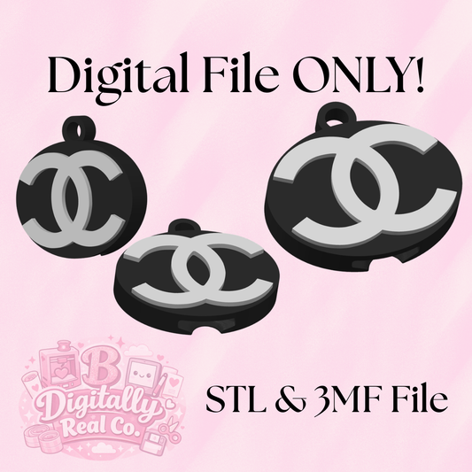 Chanel Designer Inspired Can Opener STL & 3MF File | Luxury Style Keychain Opener | Fashion-Inspired 3D Print | Digital Download