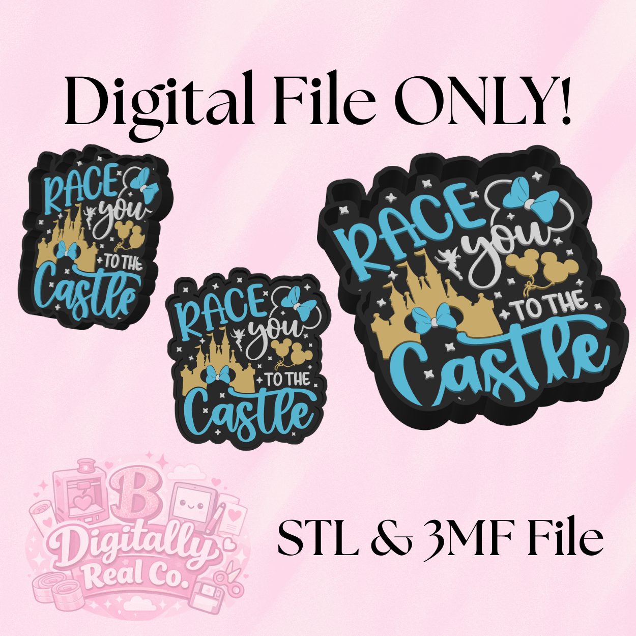 Race You to the Castle Trinket Tray – Digital File (STL & 3MF)