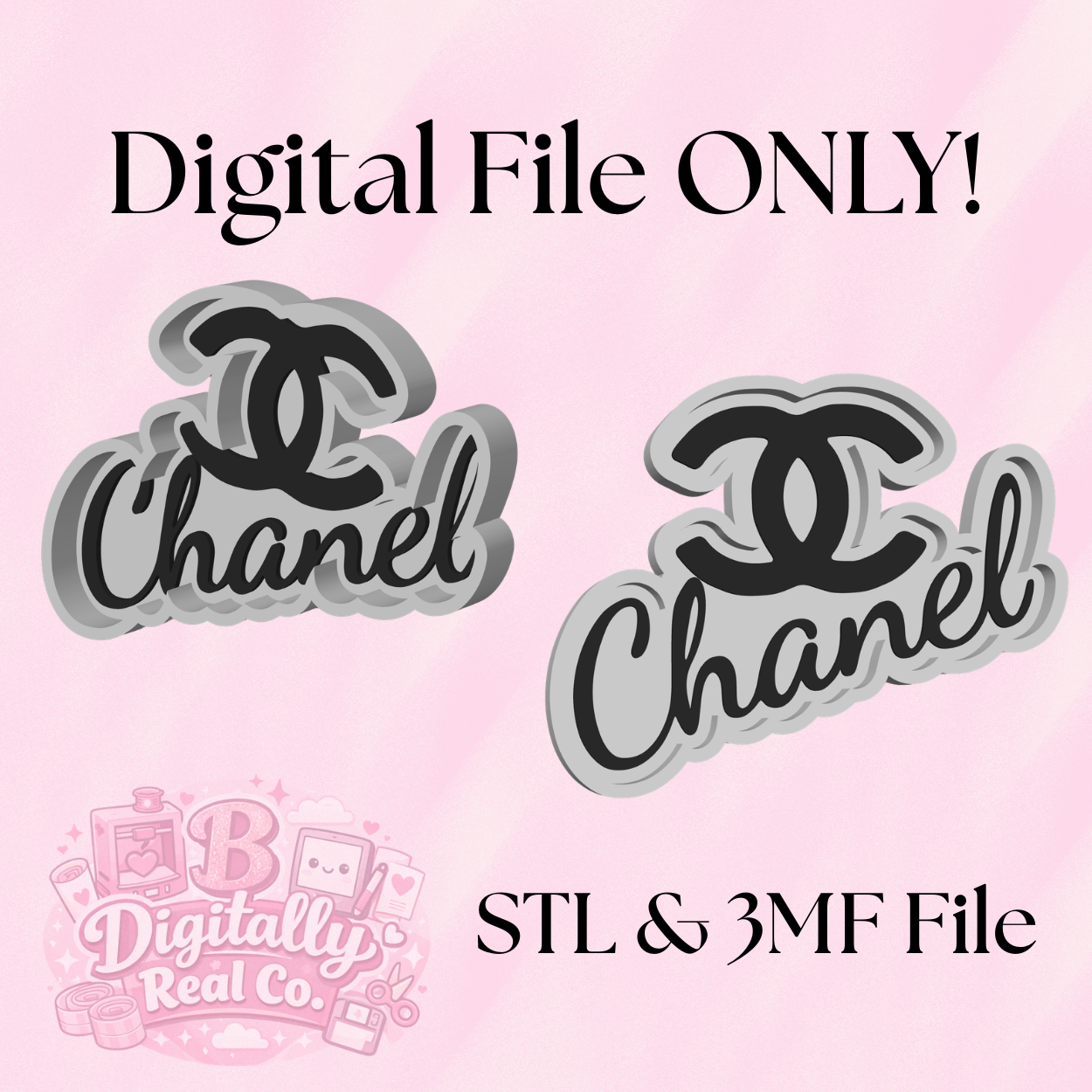 Chanel Designer Inspired Jewelry Tray STL & 3MF File | Luxury Style Trinket Dish | Vanity Decor | 3D Print File | Digital Download ONLY